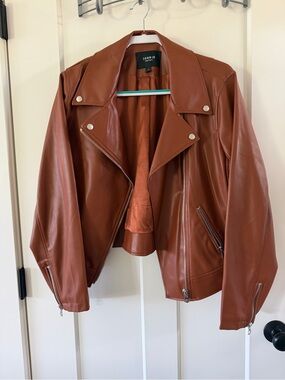 Torrid Women's Faux Leather Moto Jacket - Brown size 2